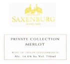 Saxenburg Private Collection Merlot 2008 Front Label