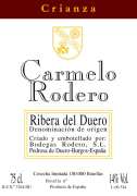 Carmelo Rodero Crianza 2009 Front Label