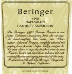 Beringer Private Reserve Cabernet Sauvignon 1990 Front Label