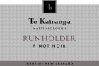 Te Kairanga Runholder Pinot Noir 2011 Front Label