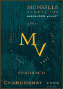 Munselle Vineyards Shadrach Chardonnay 2008 Front Label