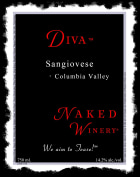 Naked Winery Diva Sangiovese 2014 Front Label