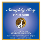 Naughty Boy Vineyard Pinot Noir 2010 Front Label