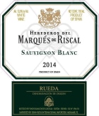 Marques de Riscal Sauvignon Blanc 2014 Front Label