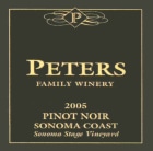 Peters Family Winery Stage Vineyard Pinot Noir 2005 Front Label