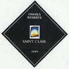 Saint Clair Omaka Reserve Pinot Noir 2000 Front Label