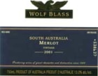 Wolf Blass Merlot Blue Label 2001 Front Label