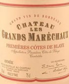 Chateau Les Grandes Marechaux Cotes de Blaye 2000 Front Label