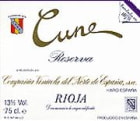 Cune Rioja Reserva 1998 Front Label