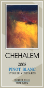 Chehalem Stoller Vineyards Pinot Blanc 2008 Front Label