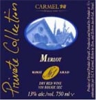 Carmel Prestige Collection Merlot (OU Kosher) 2000 Front Label