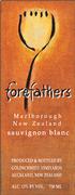 Forefathers Wax Eye Vineyard Sauvignon Blanc 2002 Front Label