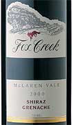 Fox Creek Shiraz/Grenache 2000 Front Label