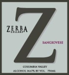 Zerba Cellars Sangiovese 2009 Front Label