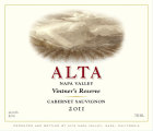 Alta Alta Vintner's Reserve Cabernet Sauvignon 2011 Front Label