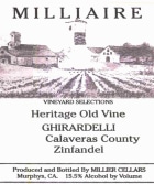 Milliaire Winery Ghirardelli Selections Heritage Old Vine Zinfandel 2005 Front Label