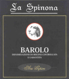 La Spinona Sori Gepin Barolo 2008 Front Label