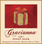 Gracianna Winery Bacigalupi Vineyard Pinot Noir 2007  Front Label