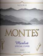 Montes Merlot 2002 Front Label