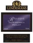 Lindeman’s Bin Series Reserve Merlot 2002 Front Label