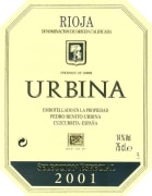 Bodegas Urbina Seleccion 2001 Front Label