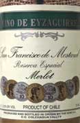 Vino de Eyzaguirre Merlot 2002 Front Label