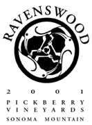 Ravenswood Pickberry Vineyard Cabernet Sauvignon 2001 Front Label