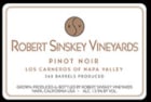 Robert Sinskey Los Carneros Pinot Noir 2002 Front Label