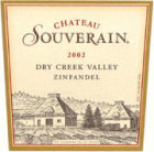 Chateau Souverain Dry Creek Valley Zinfandel 2002 Front Label