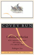 Covey Run Cabernet Merlot 2002 Front Label