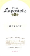 Lapostolle Merlot 2004 Front Label