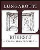 Lungarotti Rubesco Riserva Vigna Monticchio 1988 Front Label