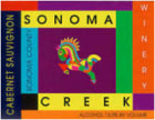 Sonoma Creek Cabernet Sauvignon 2001 Front Label