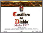 Casillero del Diablo Merlot 1997 Front Label
