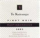 Te Kairanga Pinot Noir 2002 Front Label