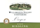 Willamette Valley Vineyards Riesling 2005 Front Label