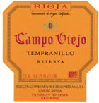 Campo Viejo Reserva Rioja 1998 Front Label