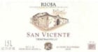 Senorio de San Vicente Rioja 2002 Front Label