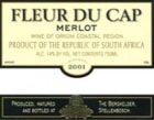 Fleur du Cap Merlot 2001 Front Label