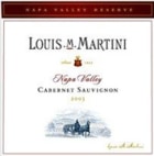 Louis Martini Napa Valley Cabernet Sauvignon 2003 Front Label