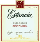 Estancia Paso Robles Zinfandel 2003 Front Label