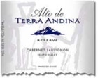 Terra Andina Alto Reserve Cabernet Sauvignon 2004 Front Label