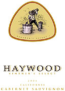 Haywood Vintner's Select Cabernet Sauvignon 2004 Front Label