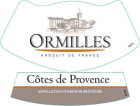 Chateau Gassier Ormilles Cotes de Provence Rose 2014 Front Label