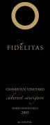 Fidelitas Champoux Vineyard Cabernet Sauvignon 2005 Front Label