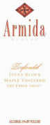 Armida Tina's Block-Maple Vineyard Zinfandel 2007 Front Label