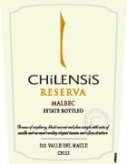 Chilensis Reserva Malbec 2014 Front Label