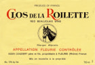 Clos de la Roilette Fleurie 2011 Front Label