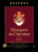 Marques de Caceres Rioja Reserva 2002 Front Label