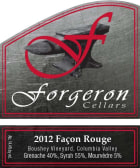 Forgeron Boushey Vineyard Facon Rouge 2012 Front Label